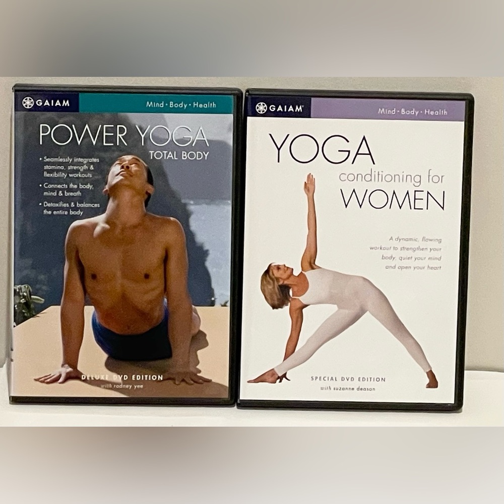 Set of 2 Gaiam Yoga DVD: Power Yoga Total Body & Yoga Conditioning for Women